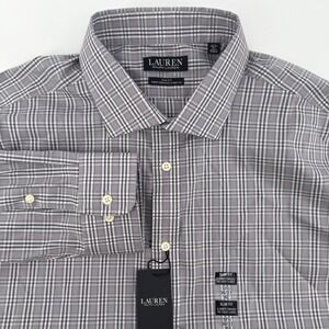 Lauren Ralph Lauren Mens‎ XL Slim Fit Performance Stretch Plaid Dress Shirt NWT